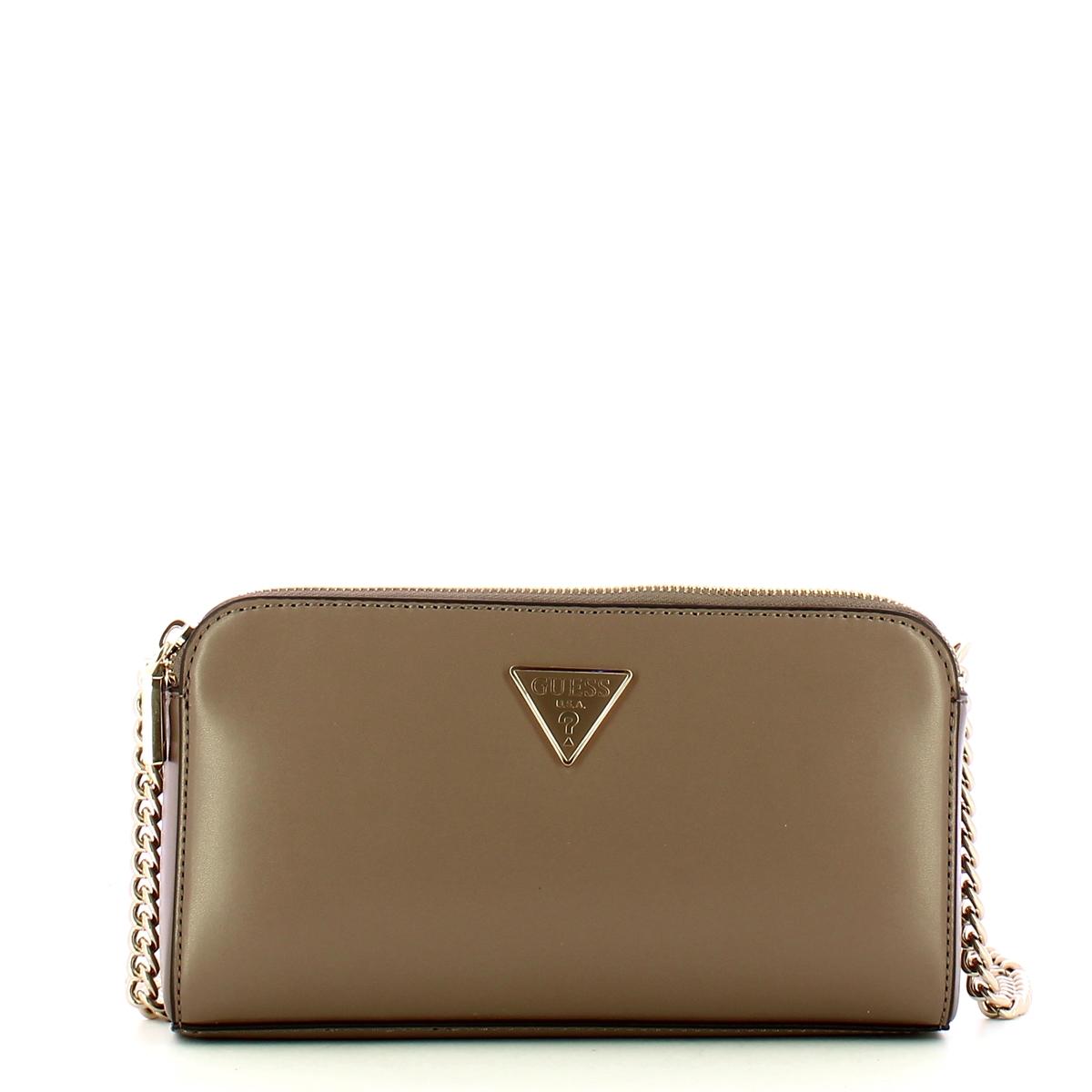 Guess Tracolla doppia zip Daryna Dark Taupe - 1
