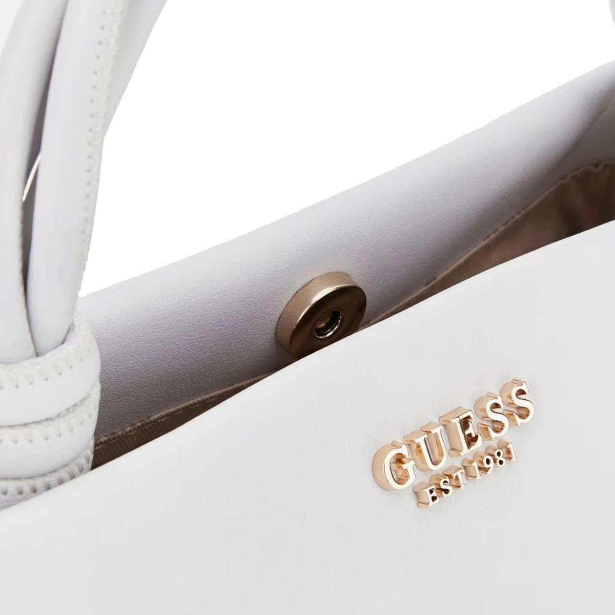 Guess Mini borsa a mano Sansa White - 4