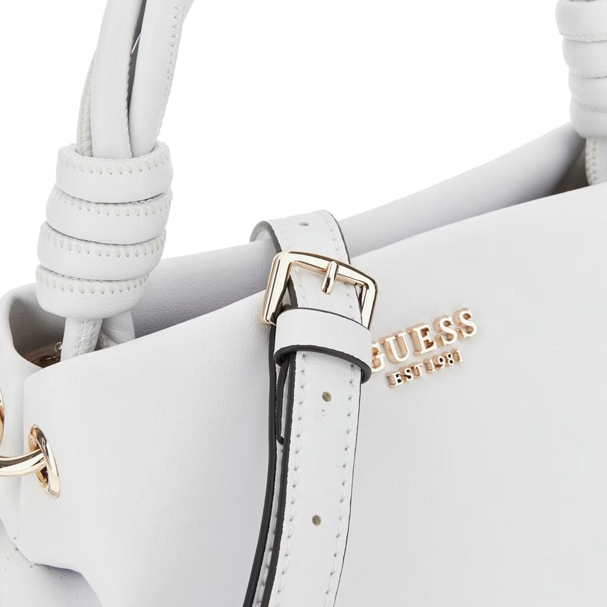 Guess Mini borsa a mano Sansa White - 5