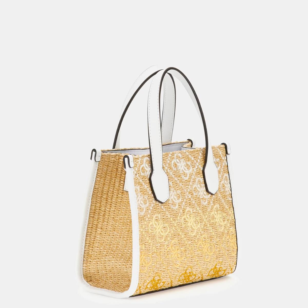 Guess Mini borsa a mano Silvana 4G Cornsilk Logo - 2