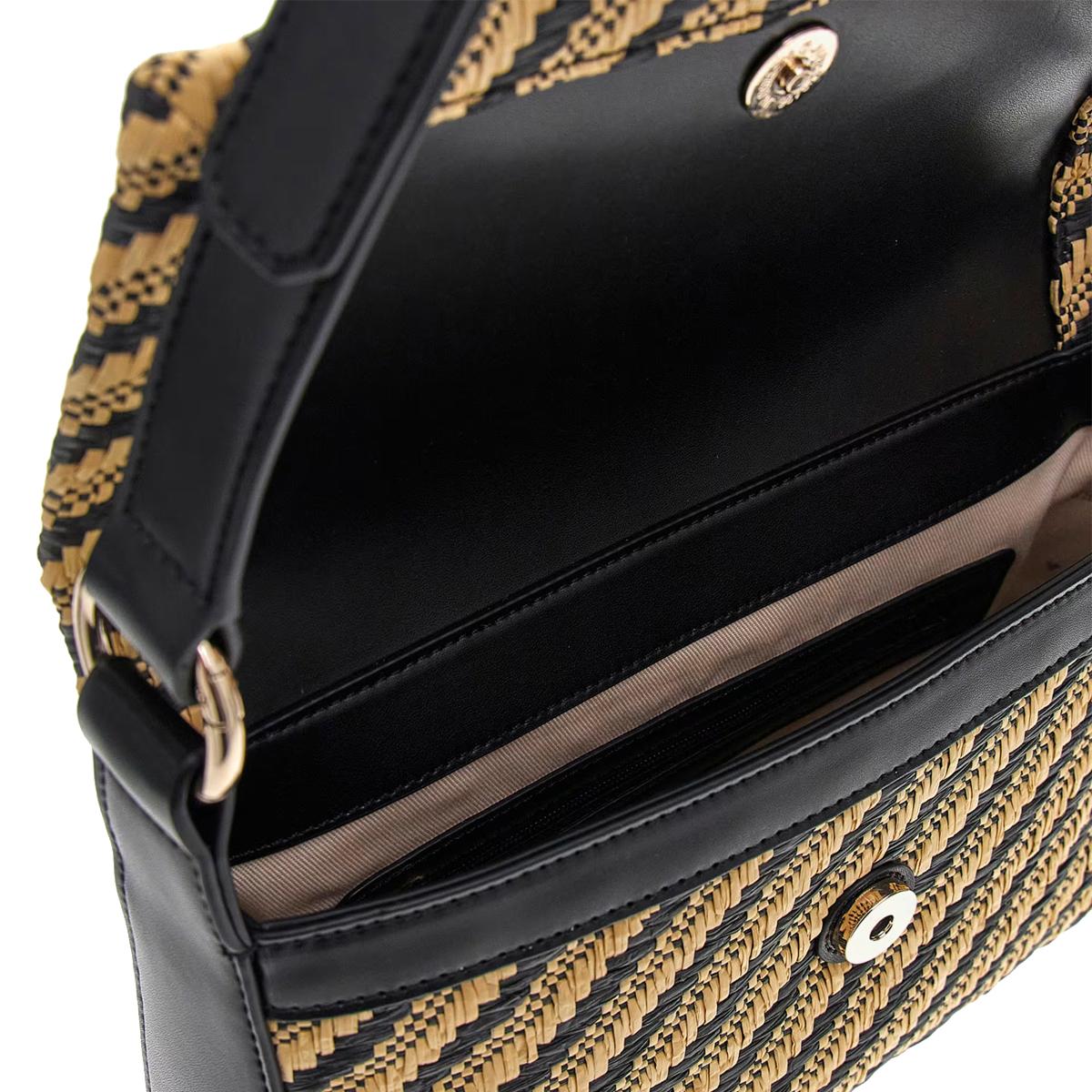 Guess Borsa a spalla Simona Natural Black - 4