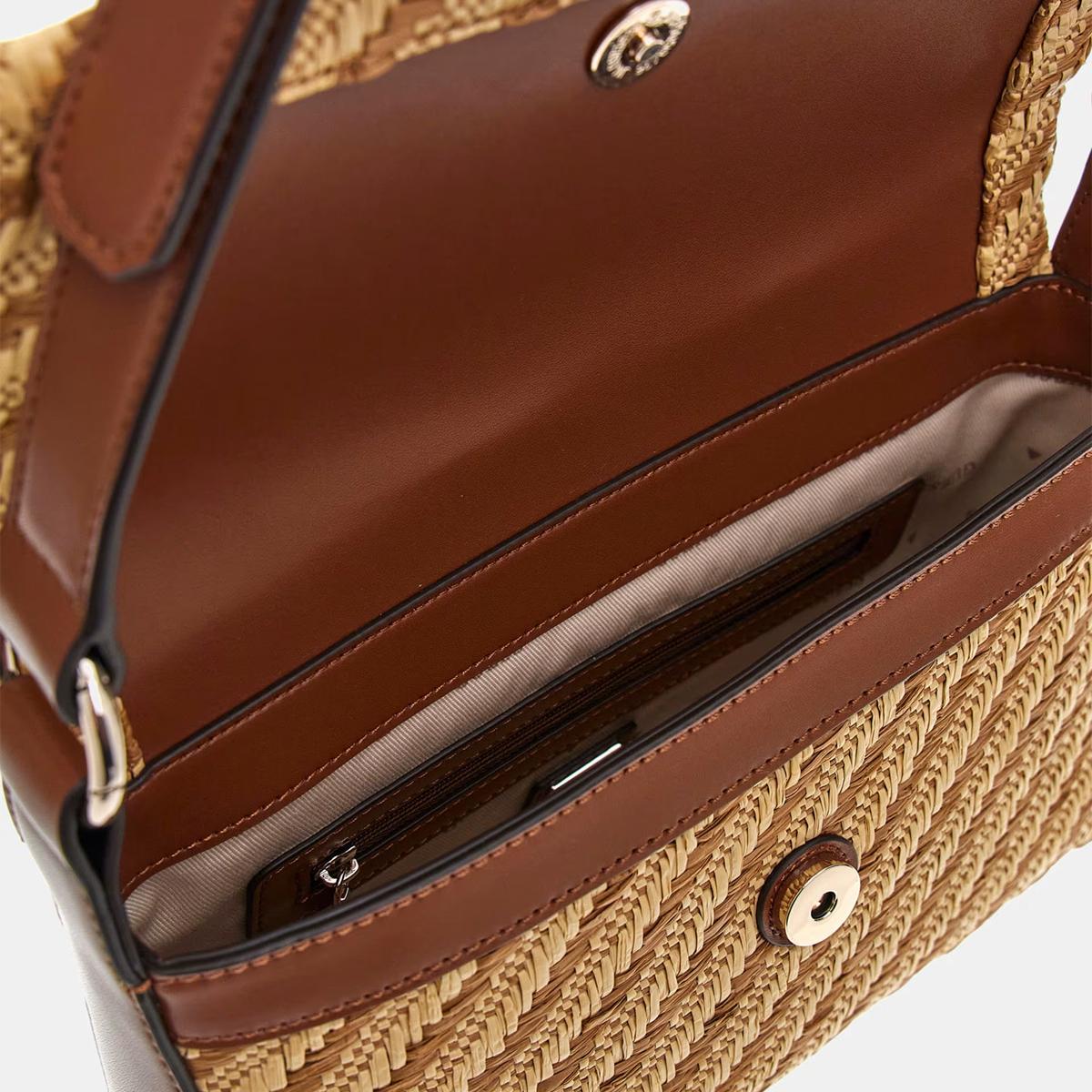 Guess Borsa a spalla Simona Natural Cognac - 4