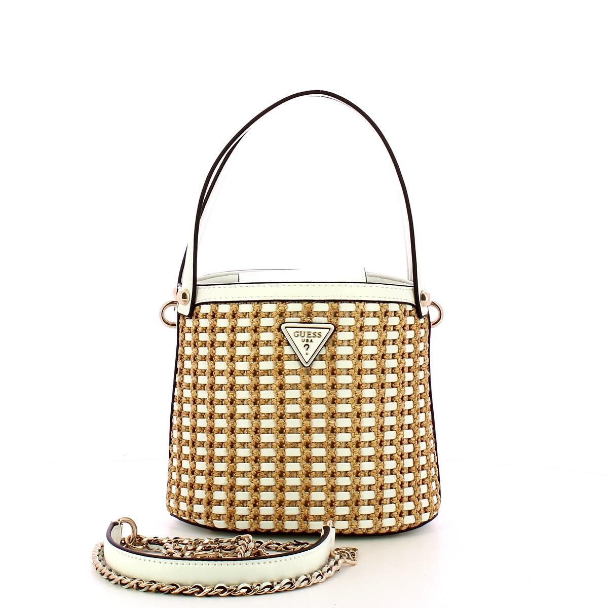 Guess Borsa secchiello Atalia Natural White - 4