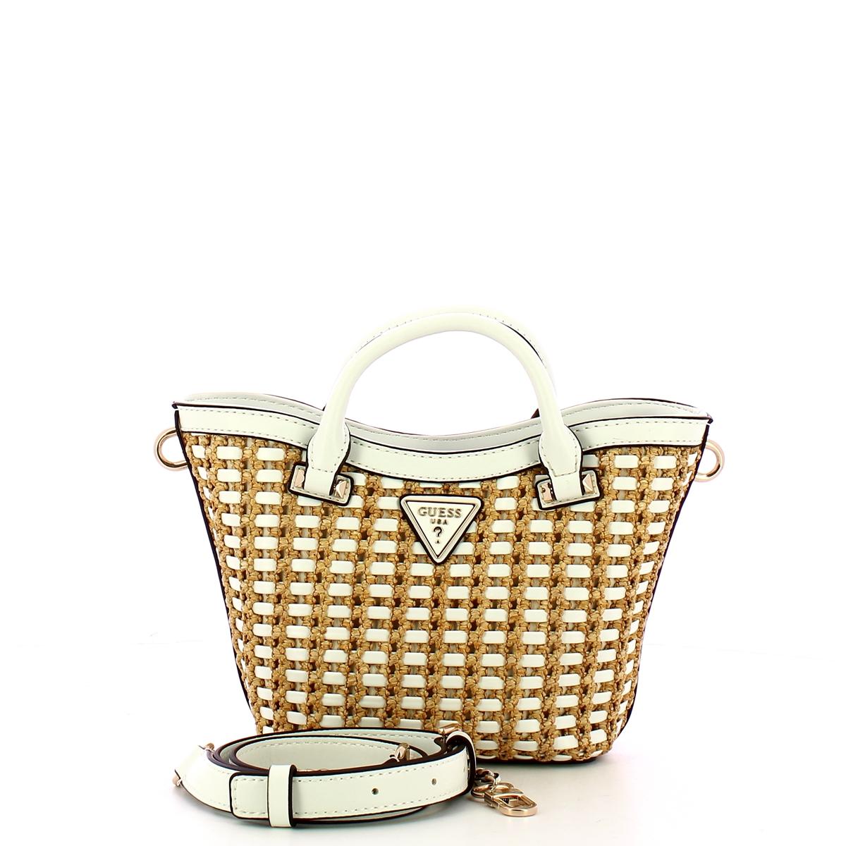 Guess Borsa a mano Atalia Mini Tote Natural White - 4