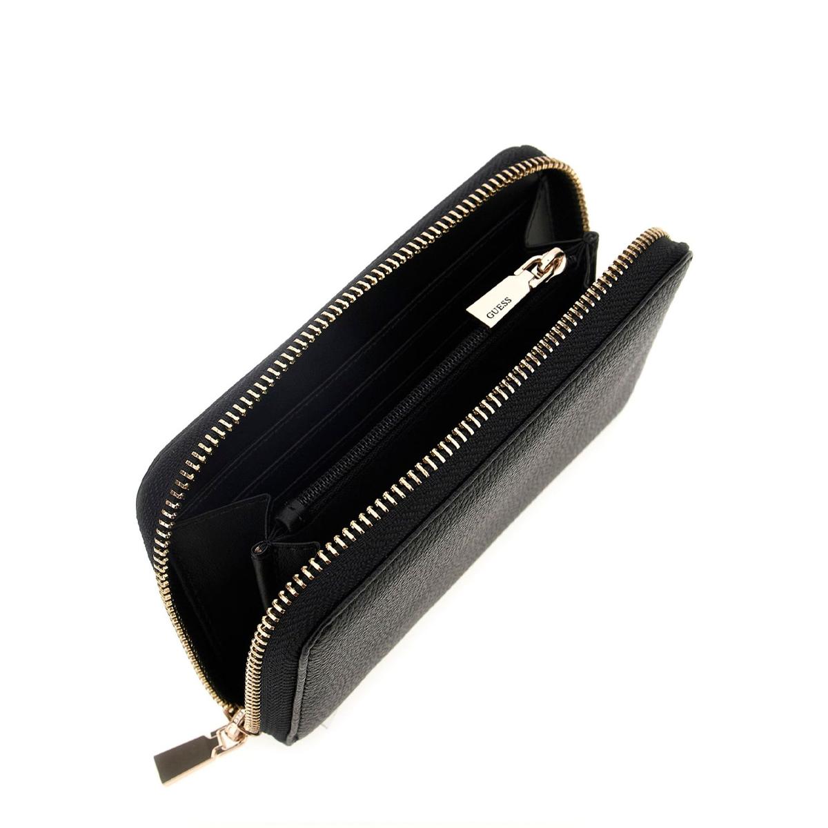 Guess Portafoglio Medio Laurel II Zip Around Black - 3