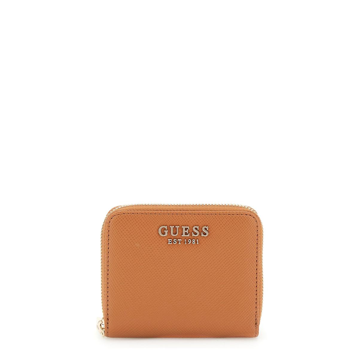Guess Portafoglio Piccolo Laurel II Zip Around Light Cognac - 1