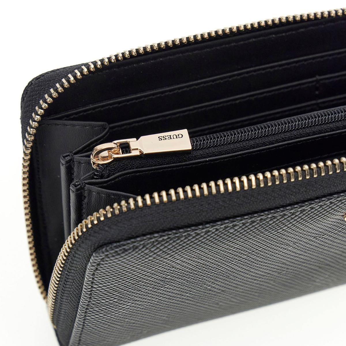 Guess Portafoglio Laurel II Zip Around Black - 3