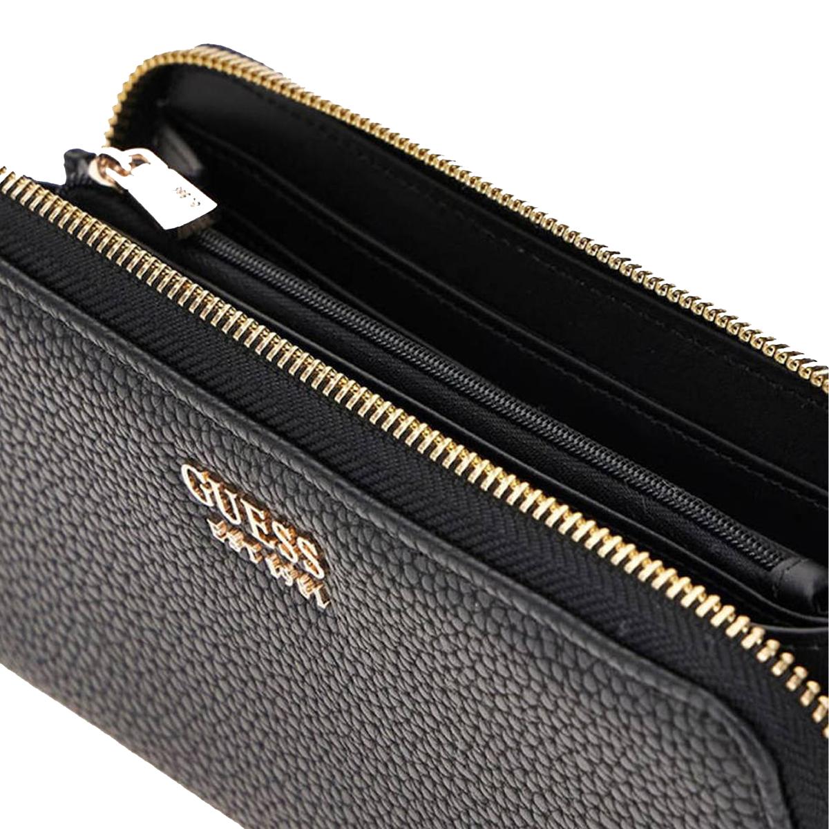 Guess Portafoglio Brenton Zip Around Black - 3
