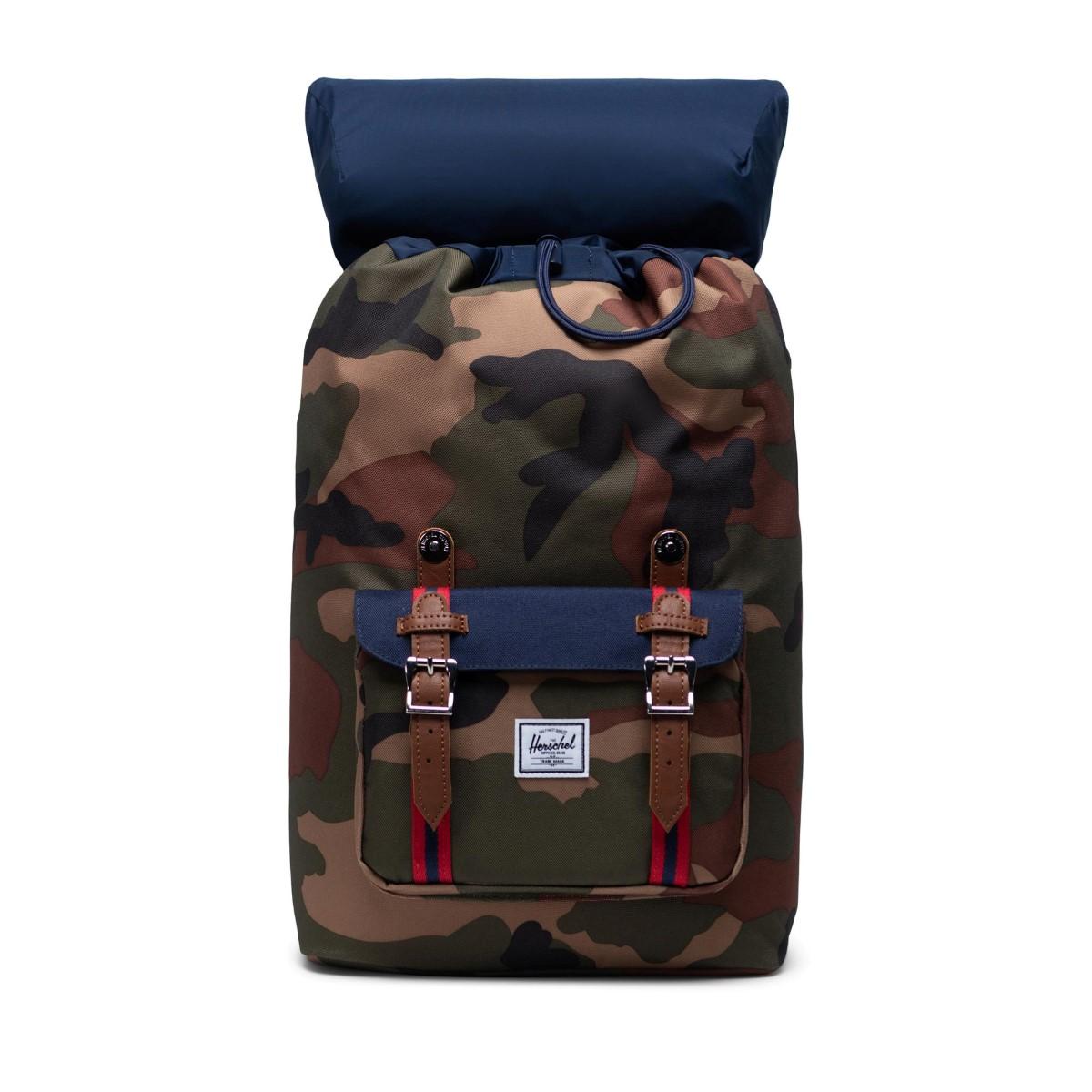 Herschel Supply Little America Mid Backpack 13.0 Woodland Camo Peacot TanP - 4