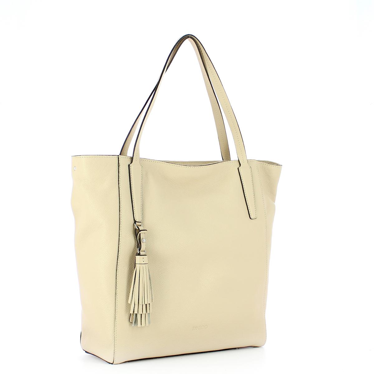 Iuntoo Shopper in pelle Armonia Sabbia - 