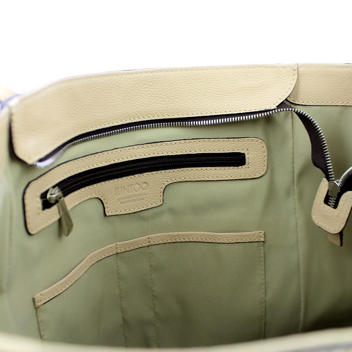 Iuntoo Shopper in pelle Armonia Sabbia - 