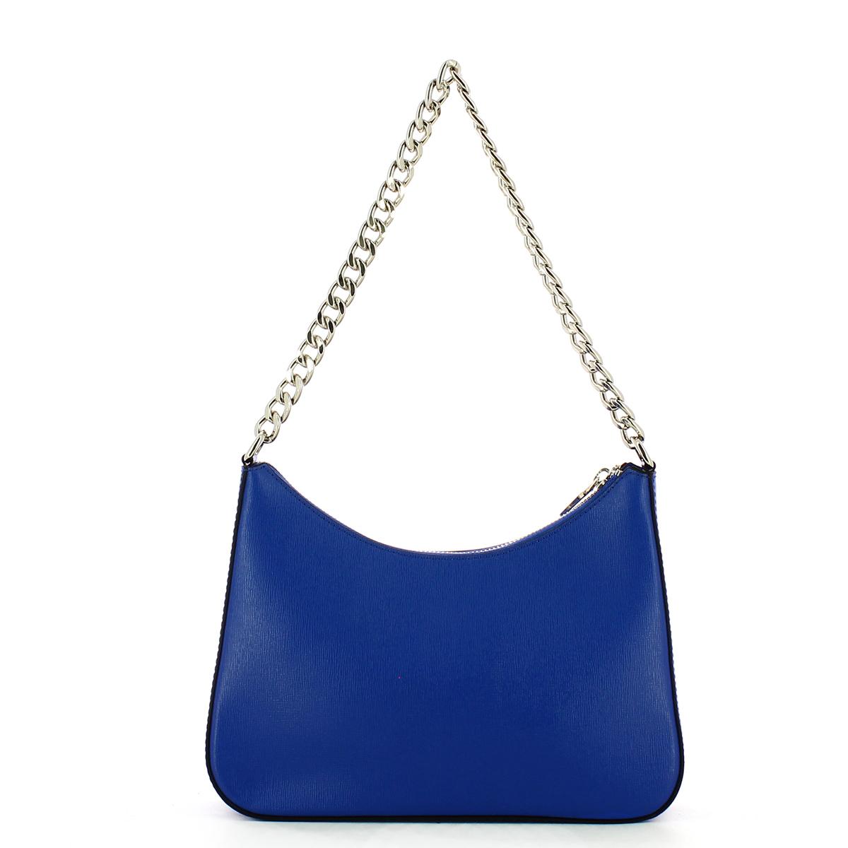 Iuntoo Borsa a spalla Eleganza in pelle Saffiano Bluette - 3