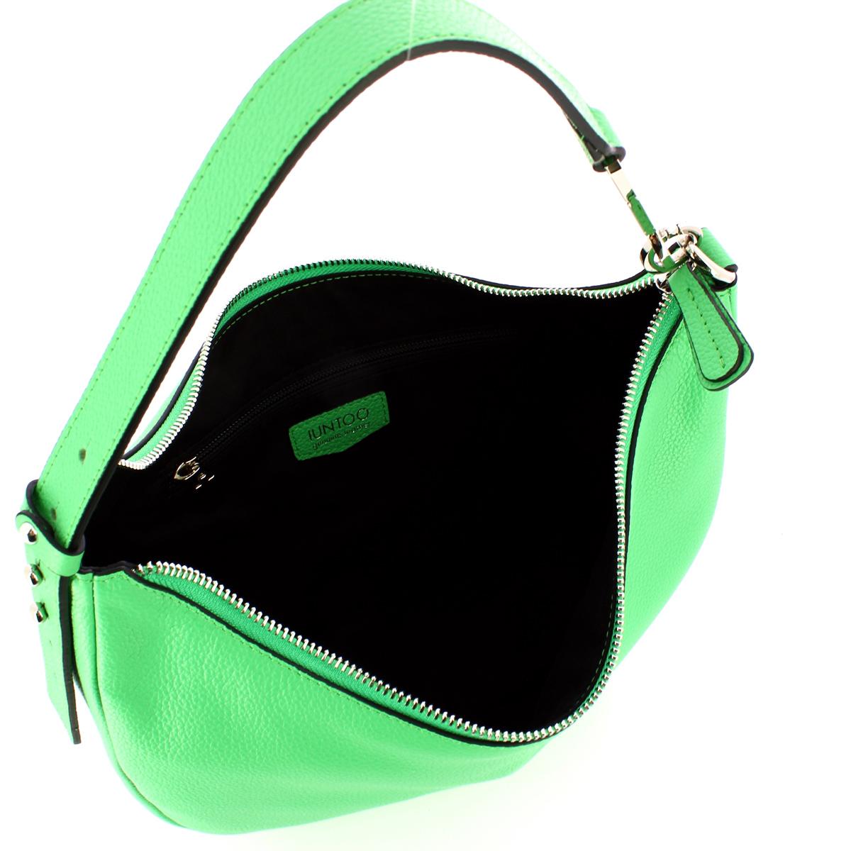 Iuntoo New Hobo Bag Grande in pelle Armonia Menta - 5