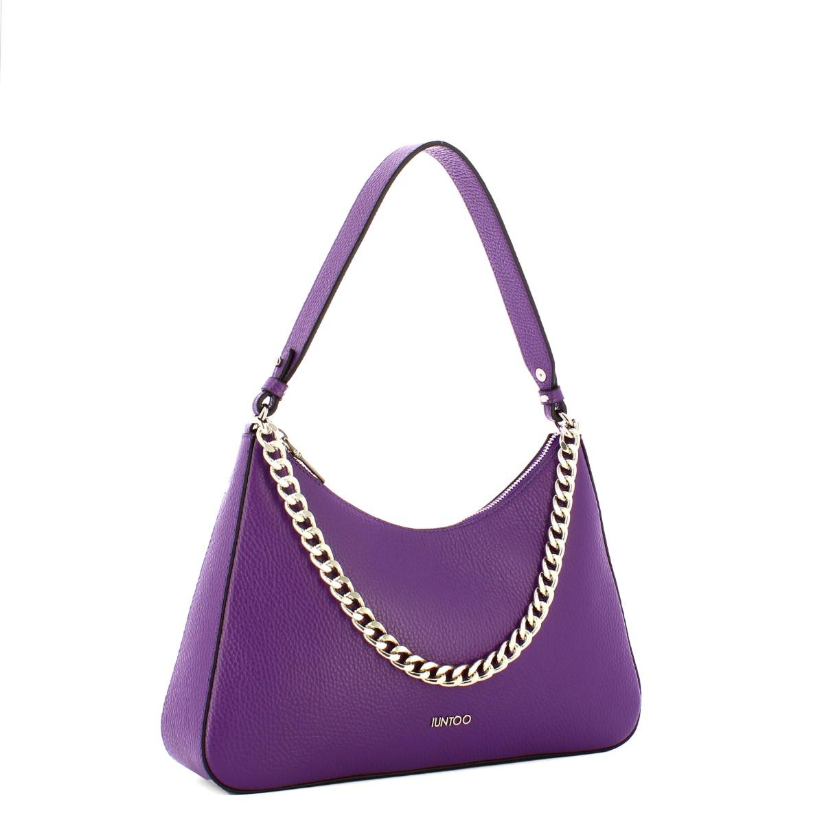 Iuntoo Borsa a spalla Grande Eleganza Viola - 2