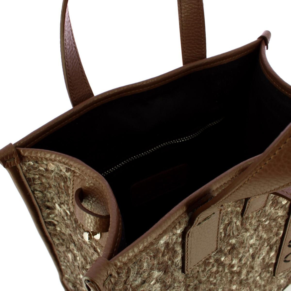 Iuntoo Shopper Piccola Caldo Essenziale Fango Lana Melange - 6