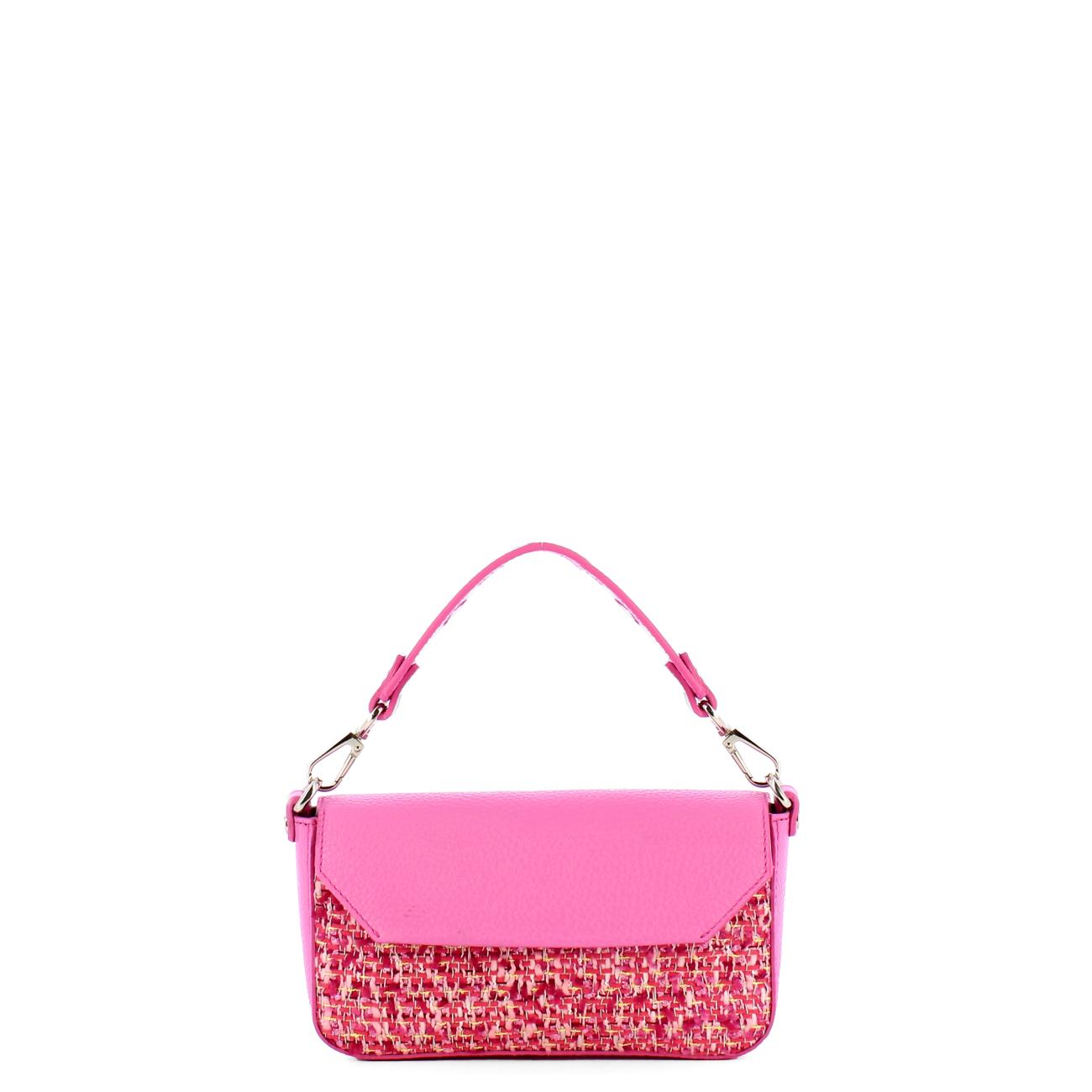 Iuntoo Mini Borsa a mano Essenziale Tweed Rosa - 1