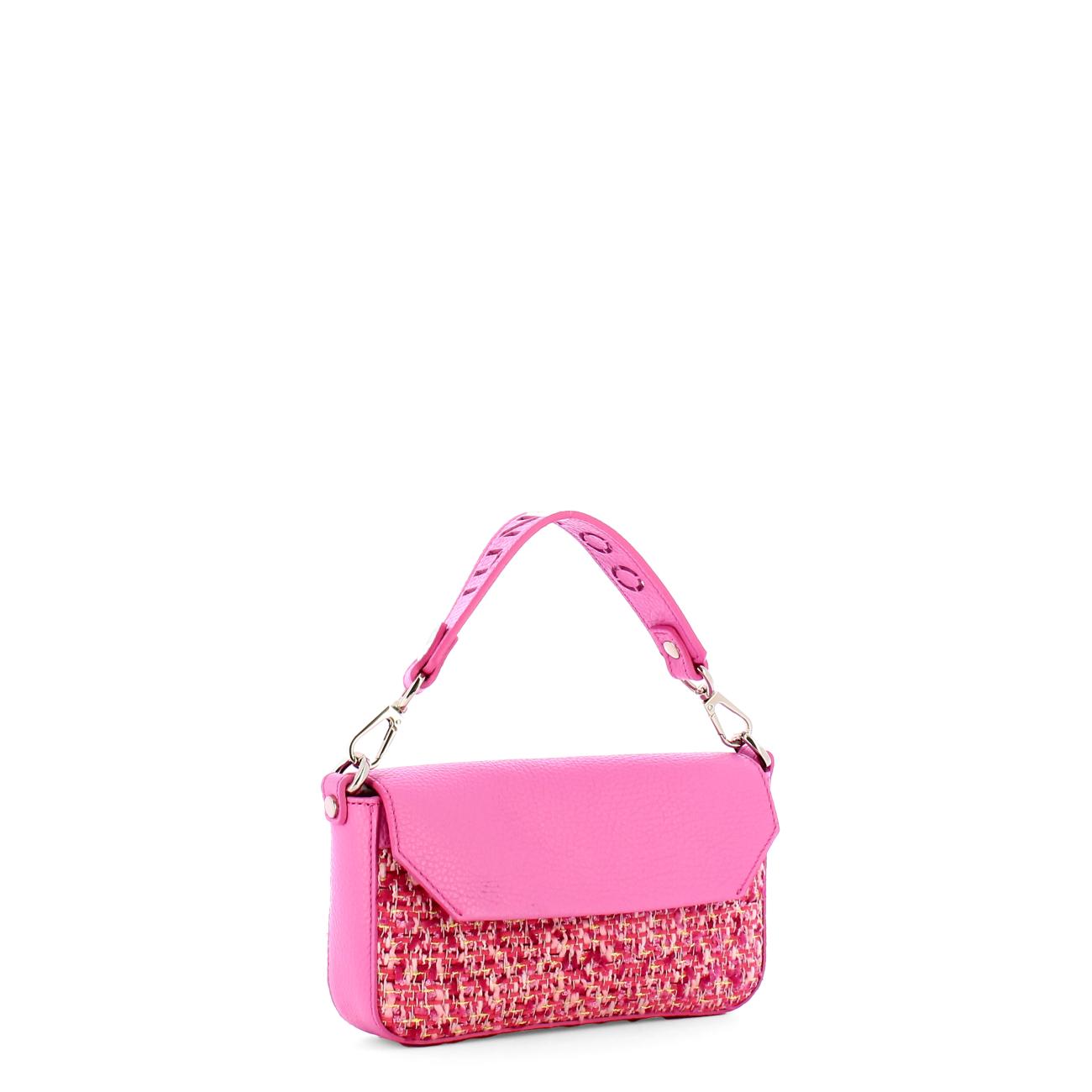 Iuntoo Mini Borsa a mano Essenziale Tweed Rosa - 2