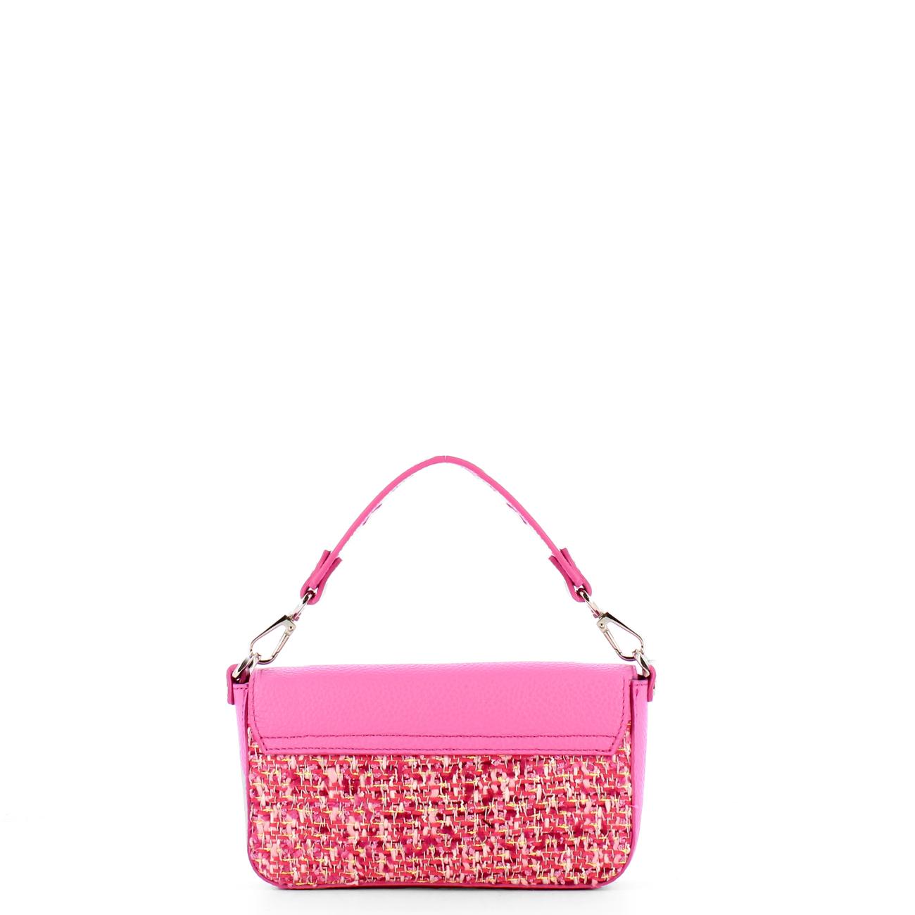 Iuntoo Mini Borsa a mano Essenziale Tweed Rosa - 3