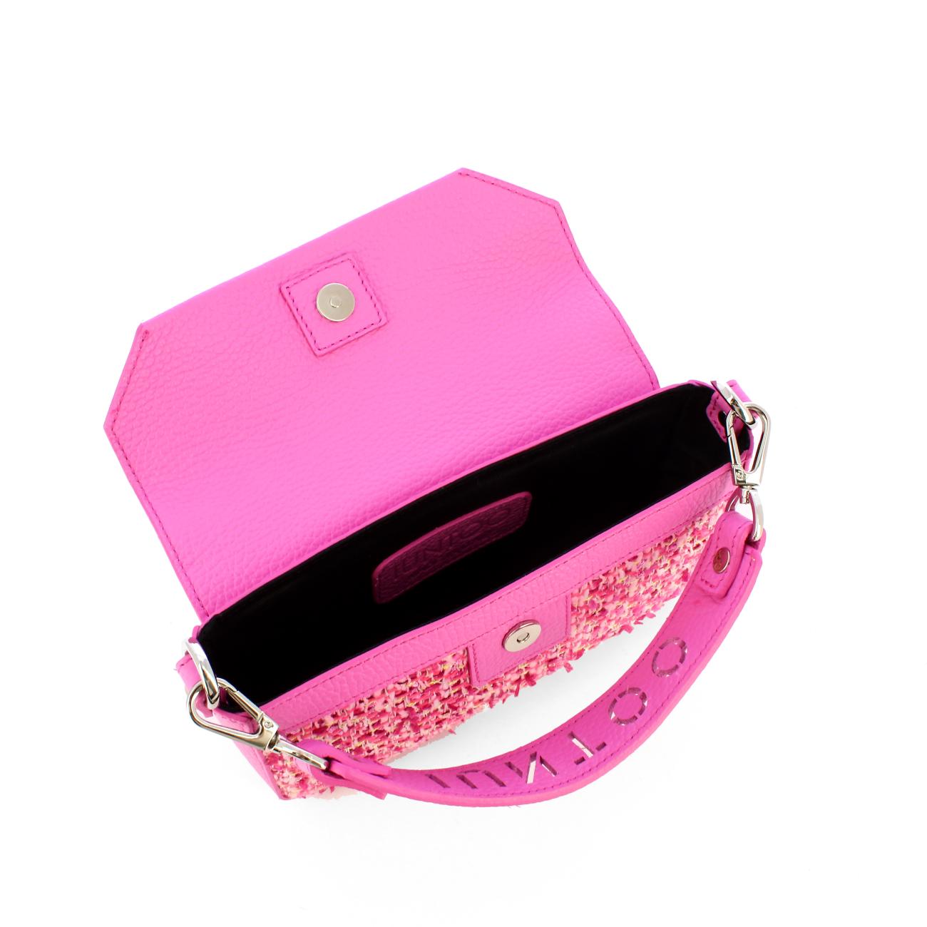 Iuntoo Mini Borsa a mano Essenziale Tweed Rosa - 5