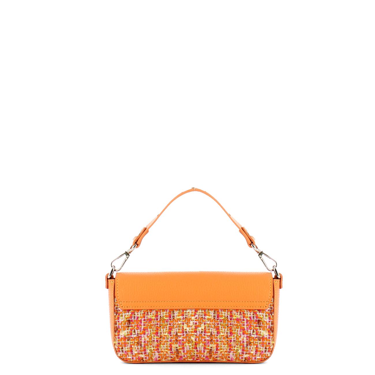 Iuntoo Mini Borsa a mano Essenziale Tweed Arancio - 3