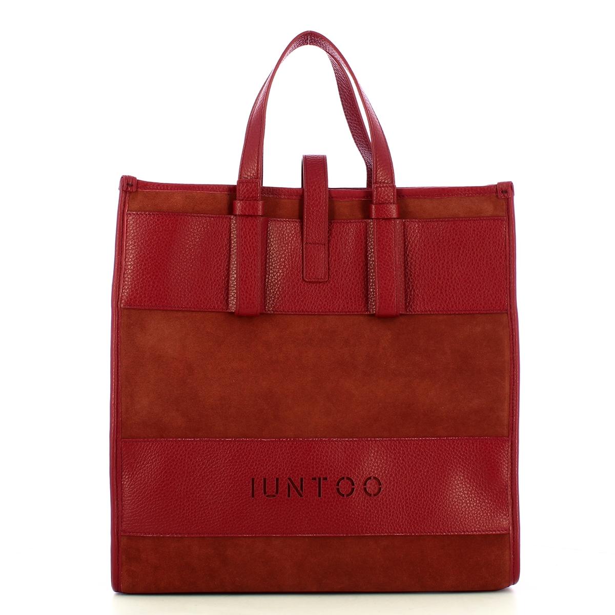 Iuntoo New Tote Grande Bordeaux + Camoscio Bordeaux - 1