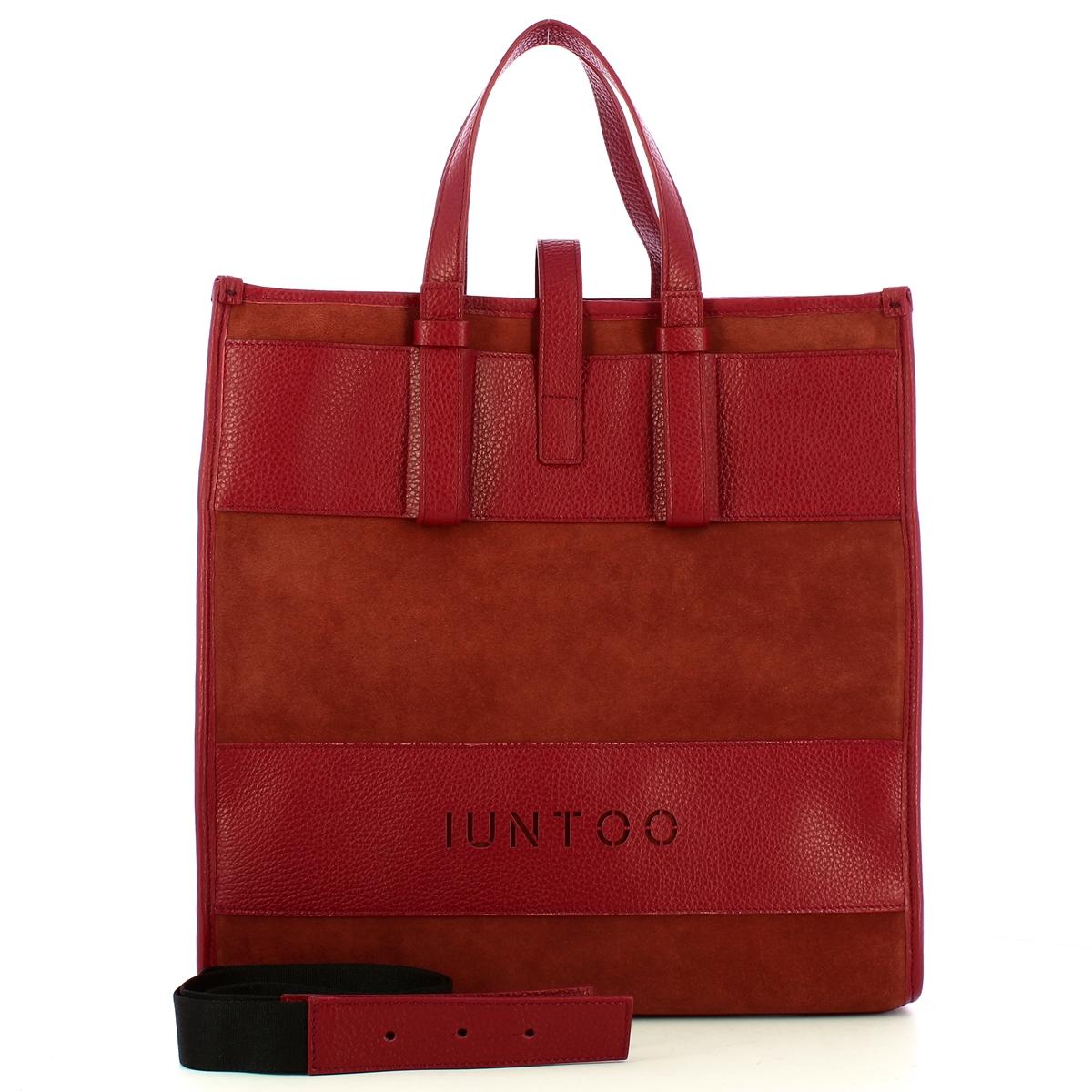 Iuntoo New Tote Grande Bordeaux + Camoscio Bordeaux - 4