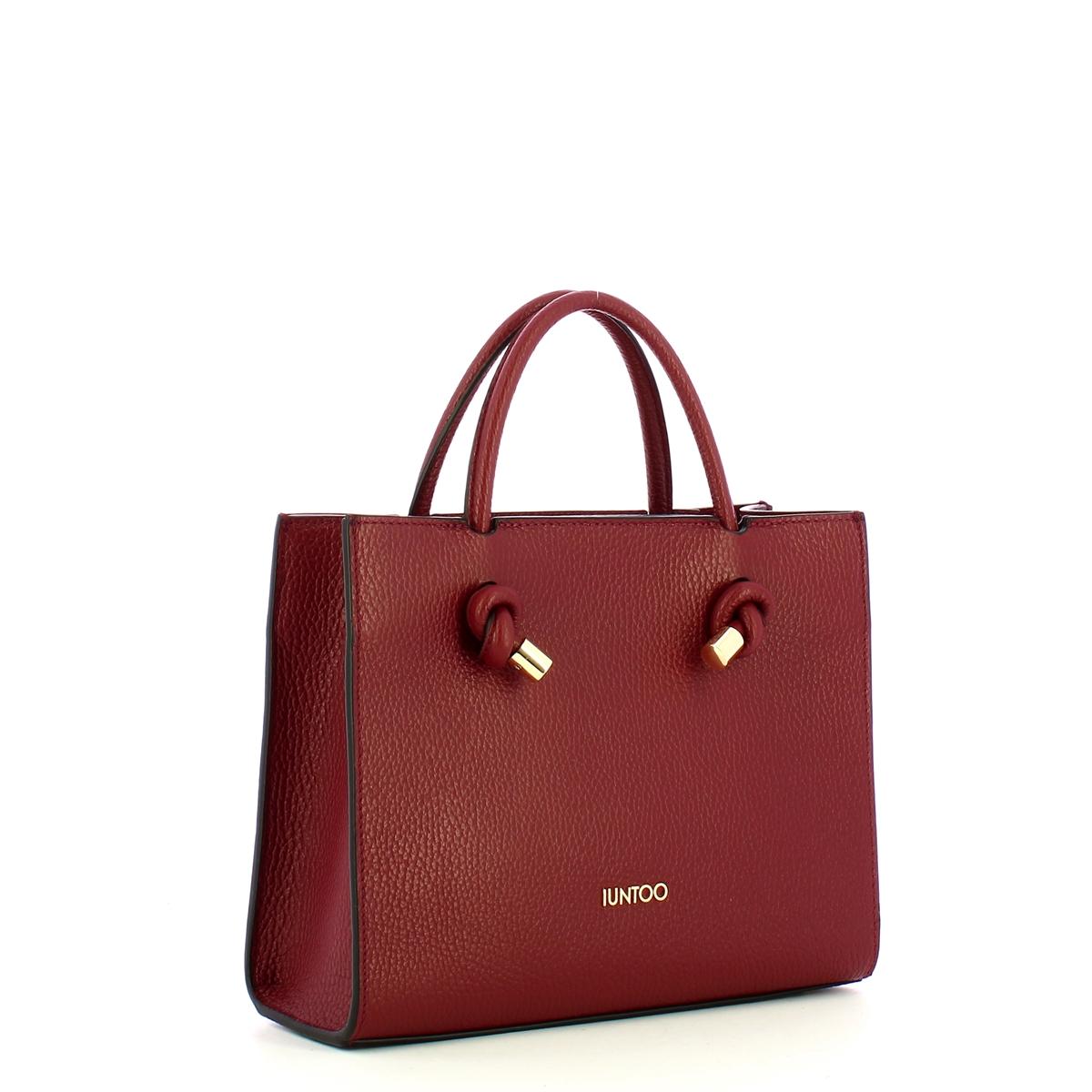 Iuntoo Borsa a mano Piccola Nodo Armonia Bordeaux - 2