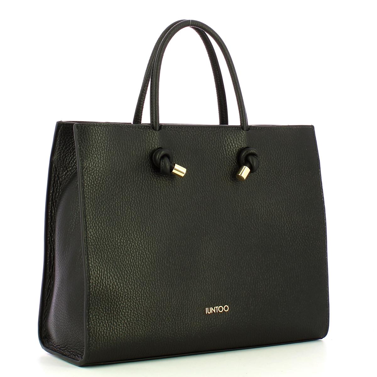 Iuntoo Borsa a mano Grande Nodo Armonia Nero - 2