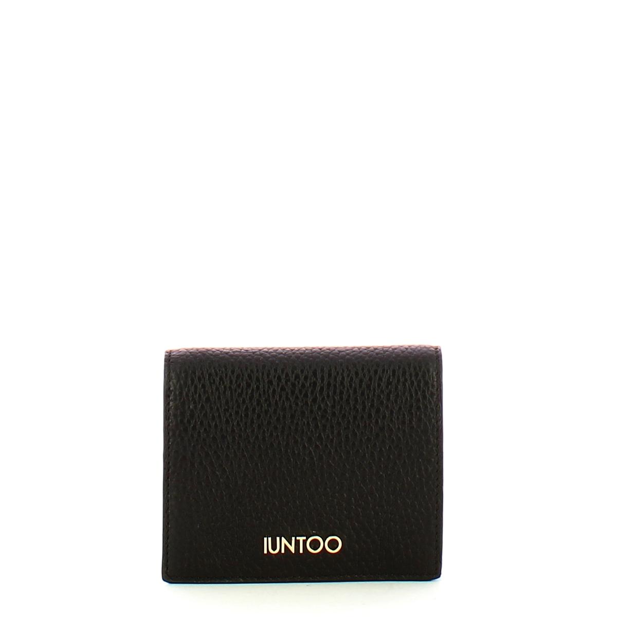 Iuntoo Portafoglio Clip Piccolo Due Ante Armonia Nero - 1