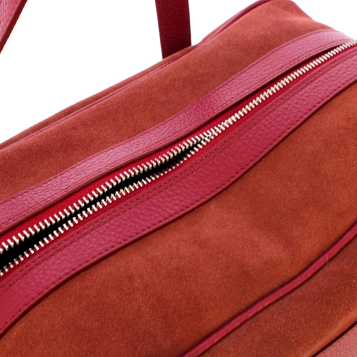 Iuntoo Bauletto Grande Camoscio Bordeaux - 5