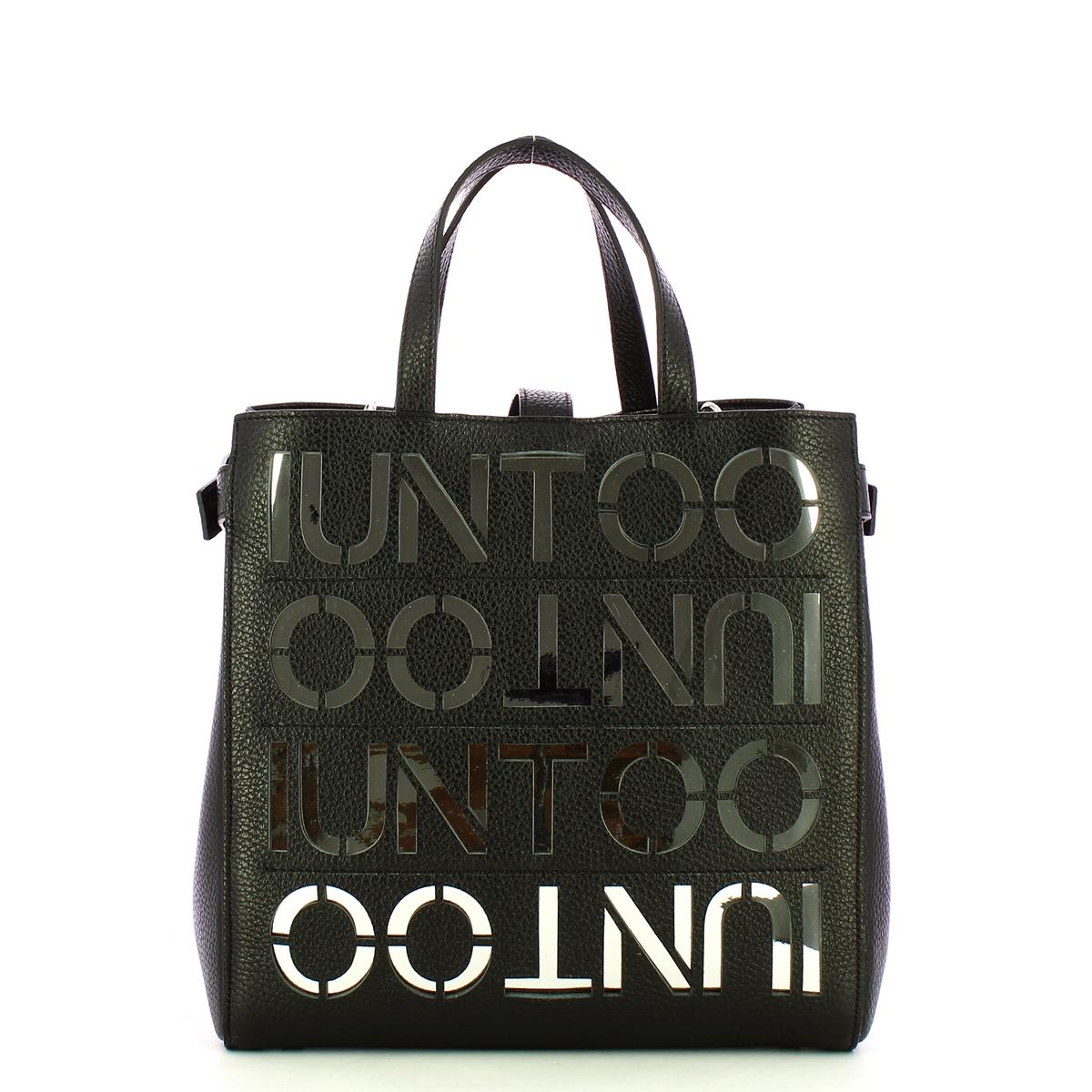 Iuntoo New Tote Piccola Multilogo Specchio Nero Argento - 1