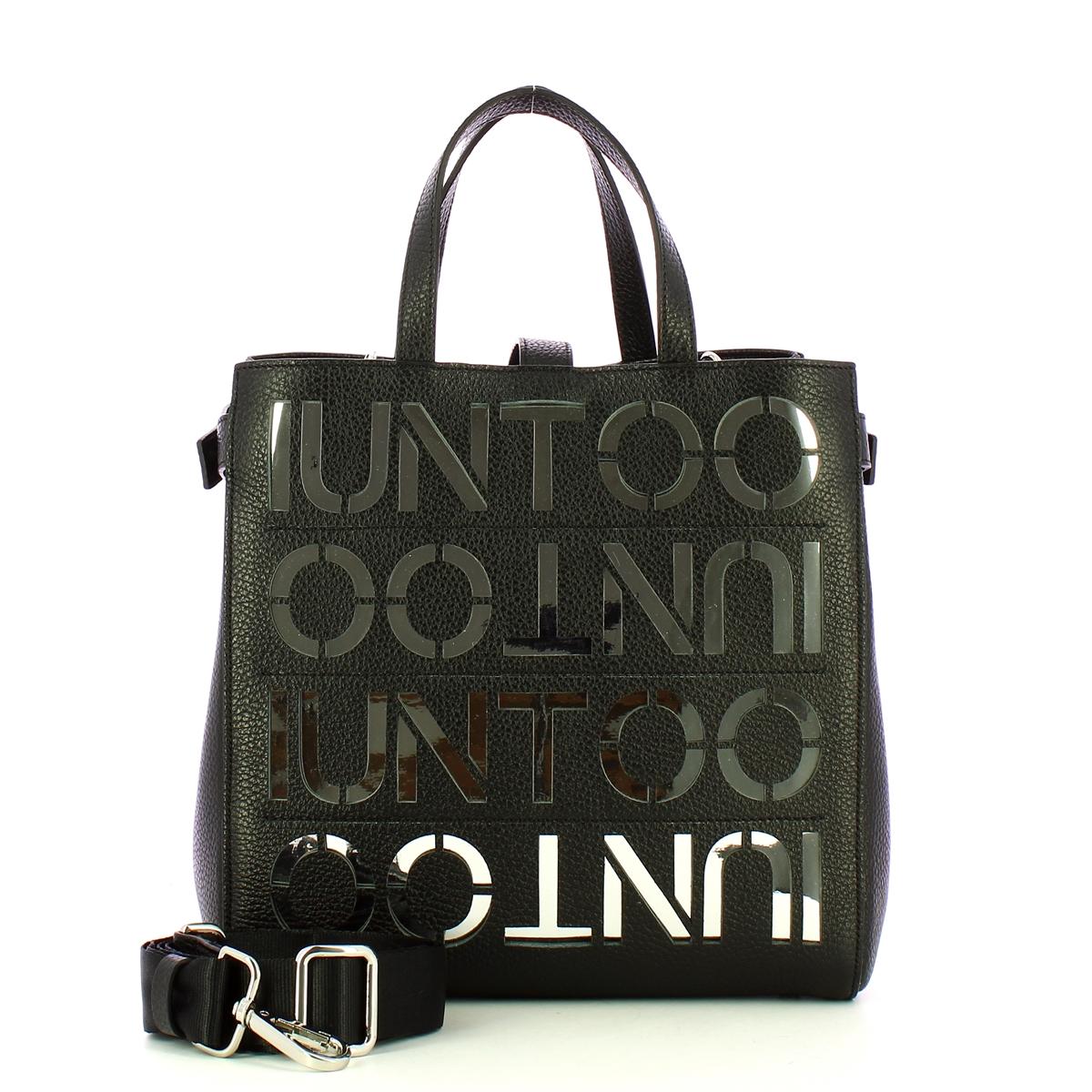 Iuntoo New Tote Piccola Multilogo Specchio Nero Argento - 4