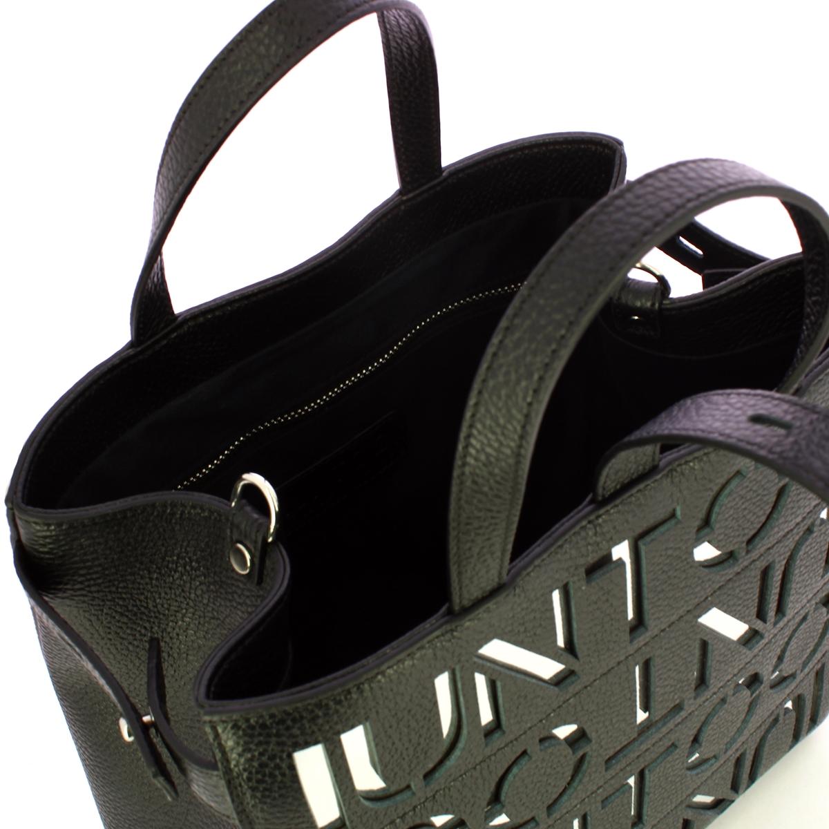 Iuntoo New Tote Piccola Multilogo Specchio Nero Argento - 5