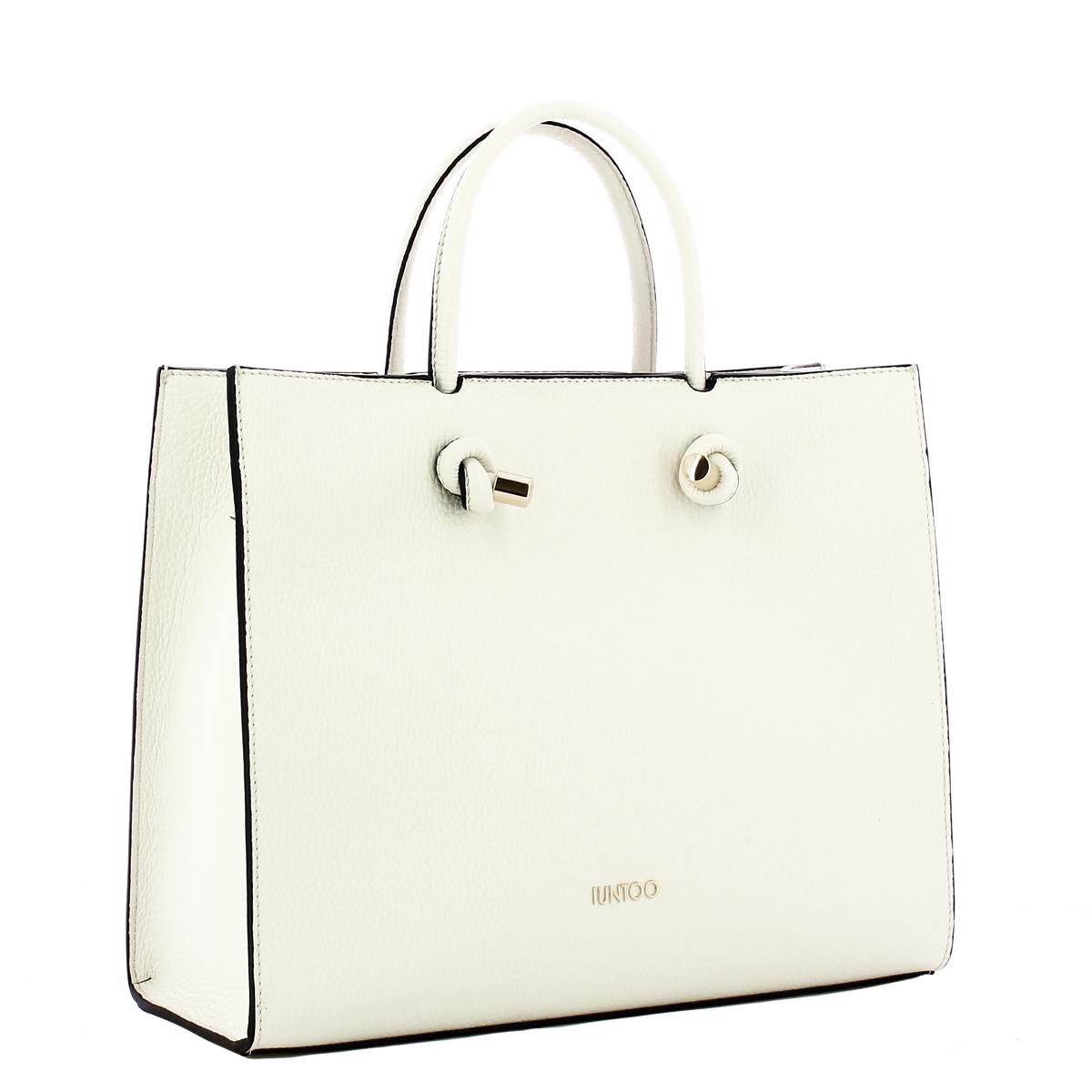 Iuntoo Borsa a mano Grande Nodo Armonia Bianco - 2