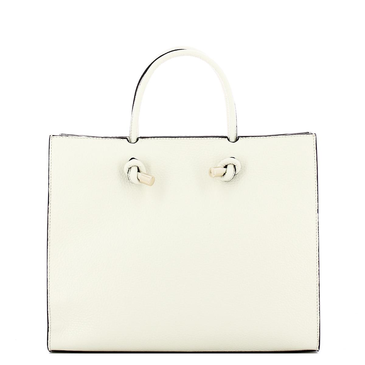 Iuntoo Borsa a mano Grande Nodo Armonia Bianco - 3