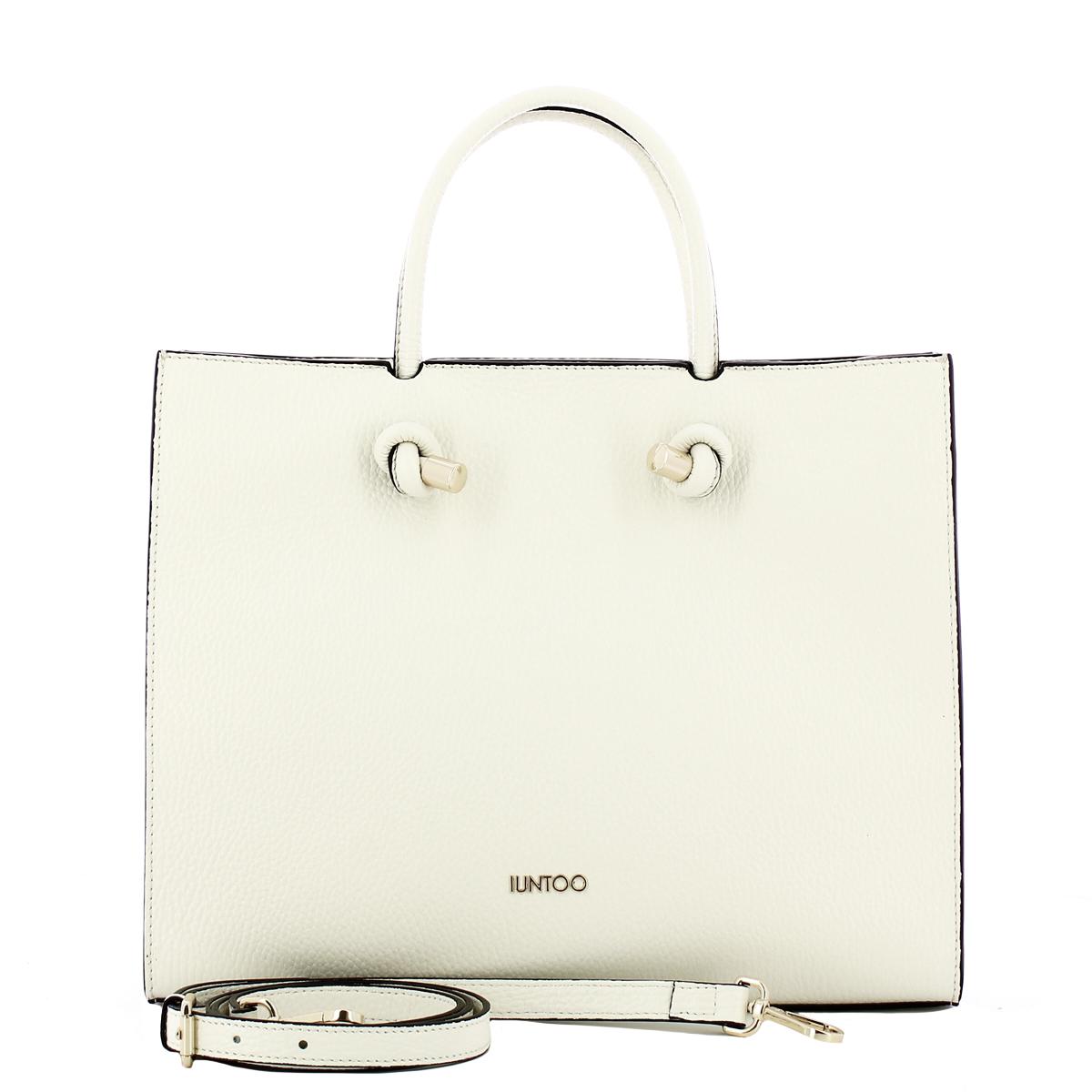 Iuntoo Borsa a mano Grande Nodo Armonia Bianco - 4