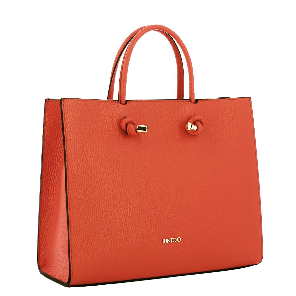 Iuntoo Borsa a mano Grande Nodo Armonia Arancio - 2