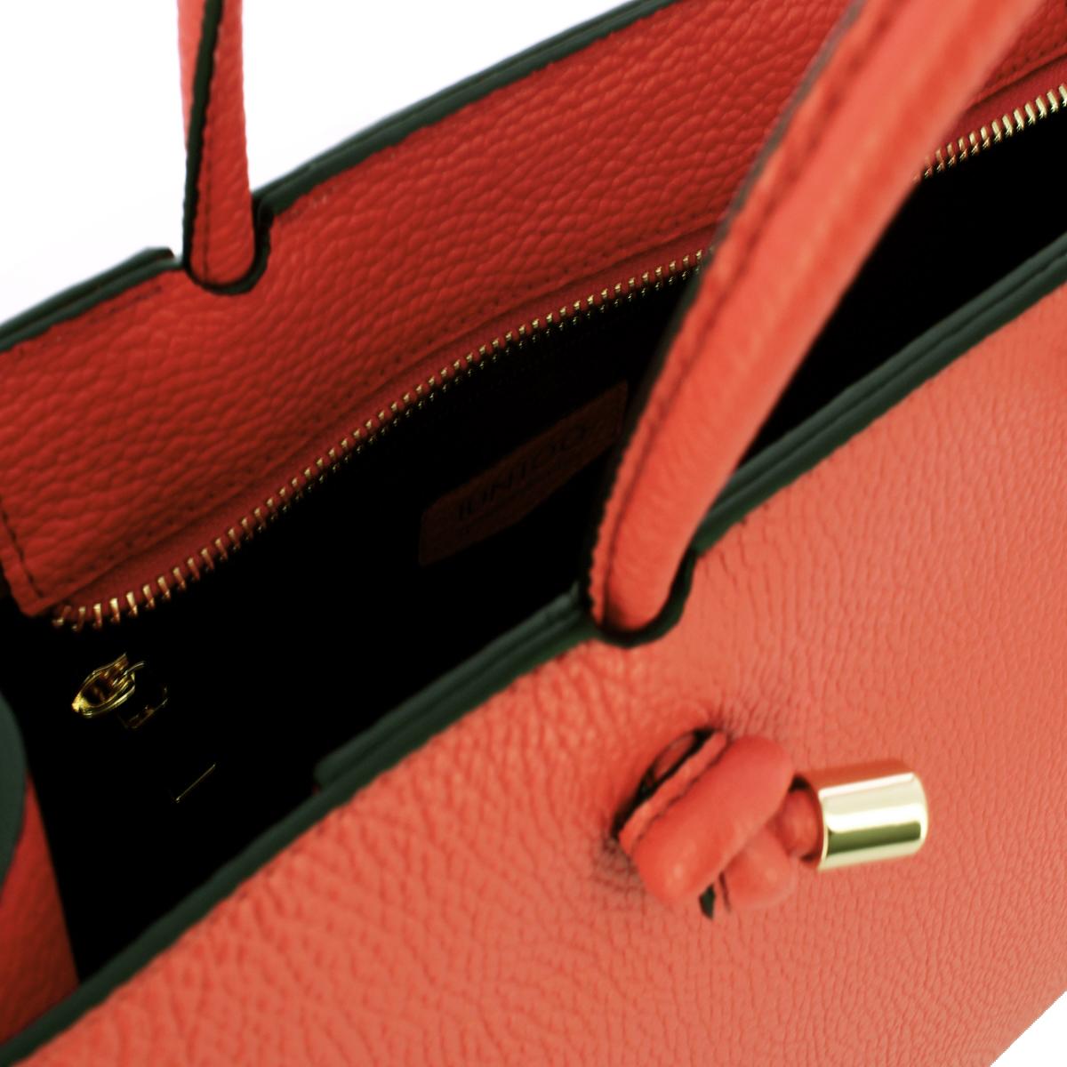 Iuntoo Borsa a mano Grande Nodo Armonia Arancio - 5