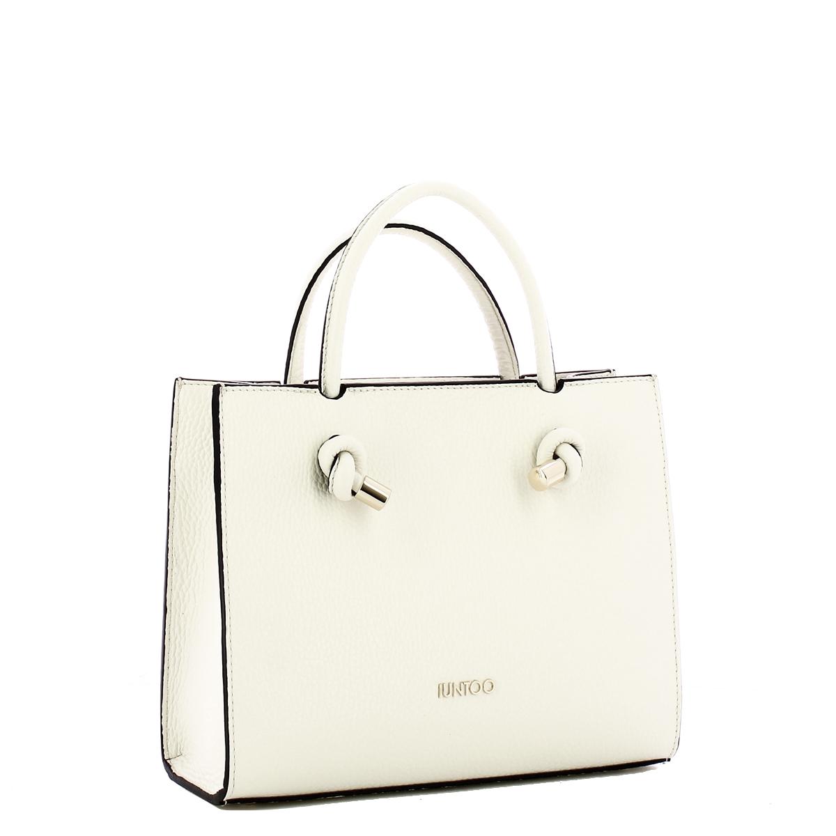 Iuntoo Borsa a mano Piccola Nodo Armonia Bianco - 3