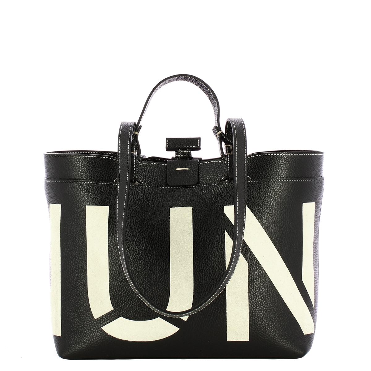 Iuntoo Shopping Sibilla Piccola Logo Nero+Panna - 1