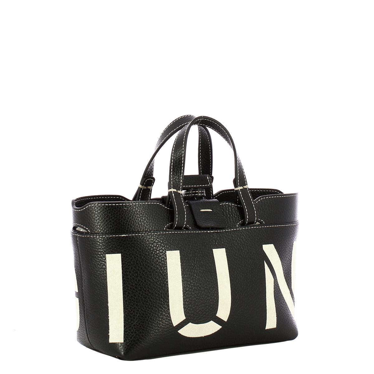 Iuntoo Shopping Sibilla Mini Logo Nero+Panna - 2