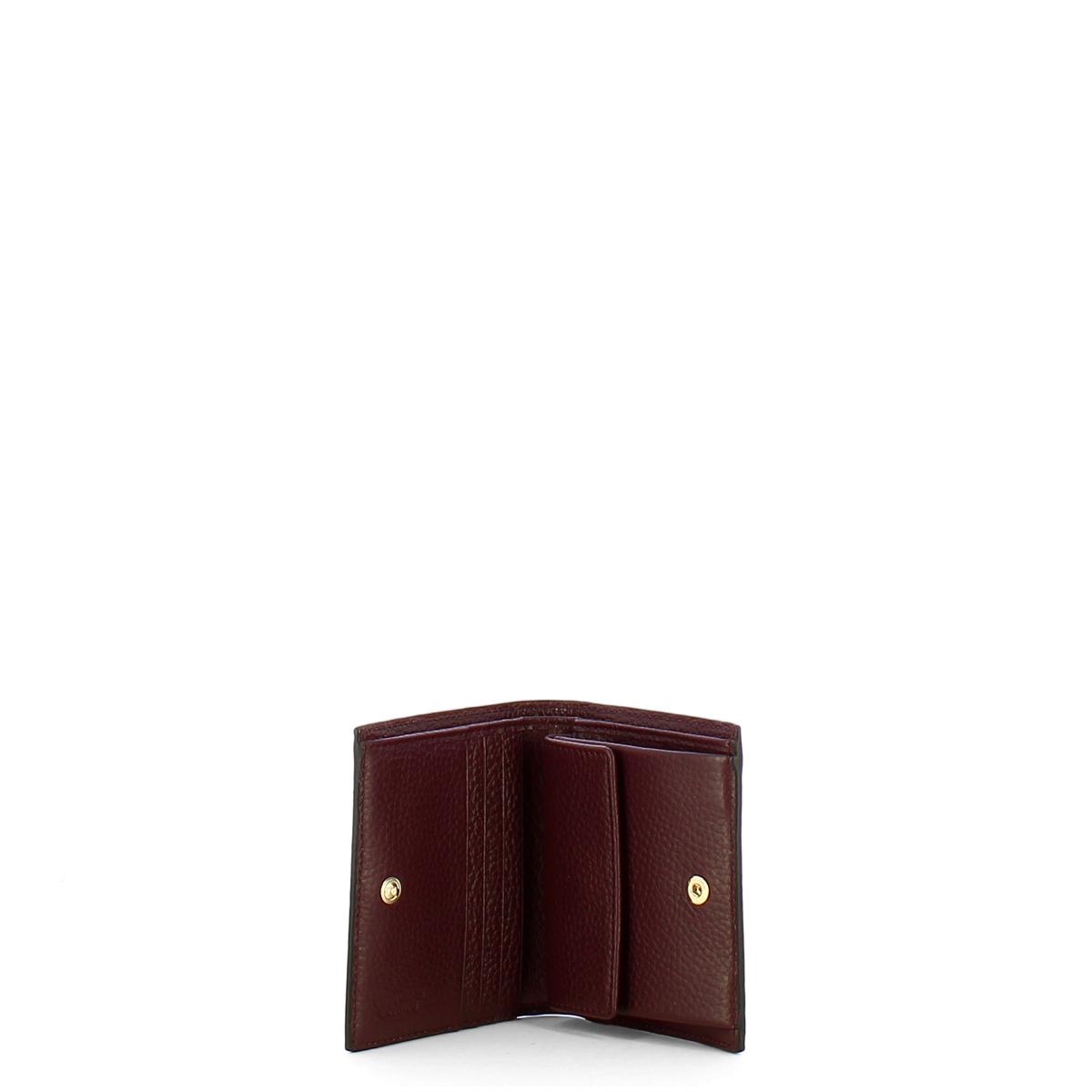Iuntoo Portafoglio Piccolo Due Ante Armonia Bordeaux - 3