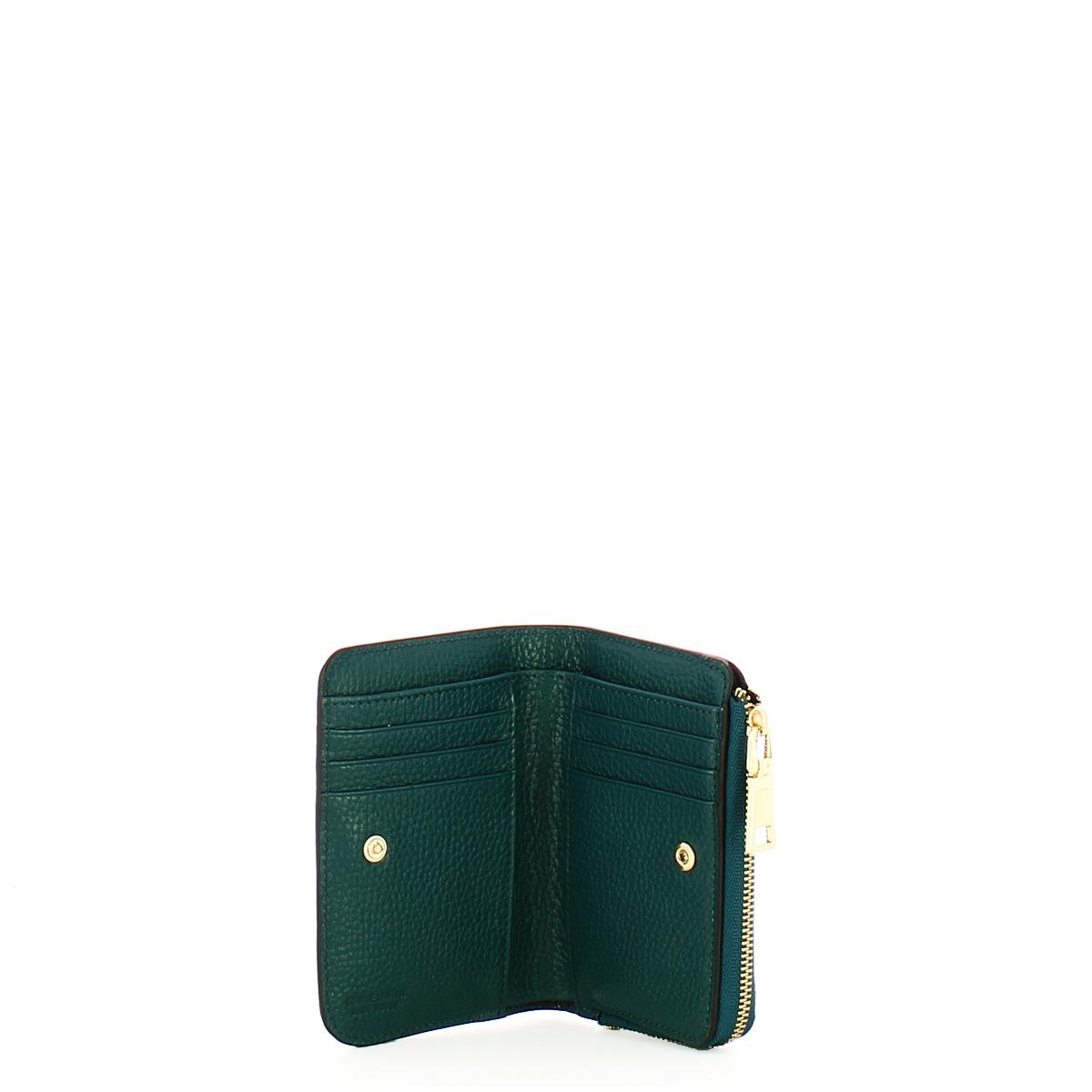 Iuntoo Portafoglio Medio con zip Armonia Petrolio - 3