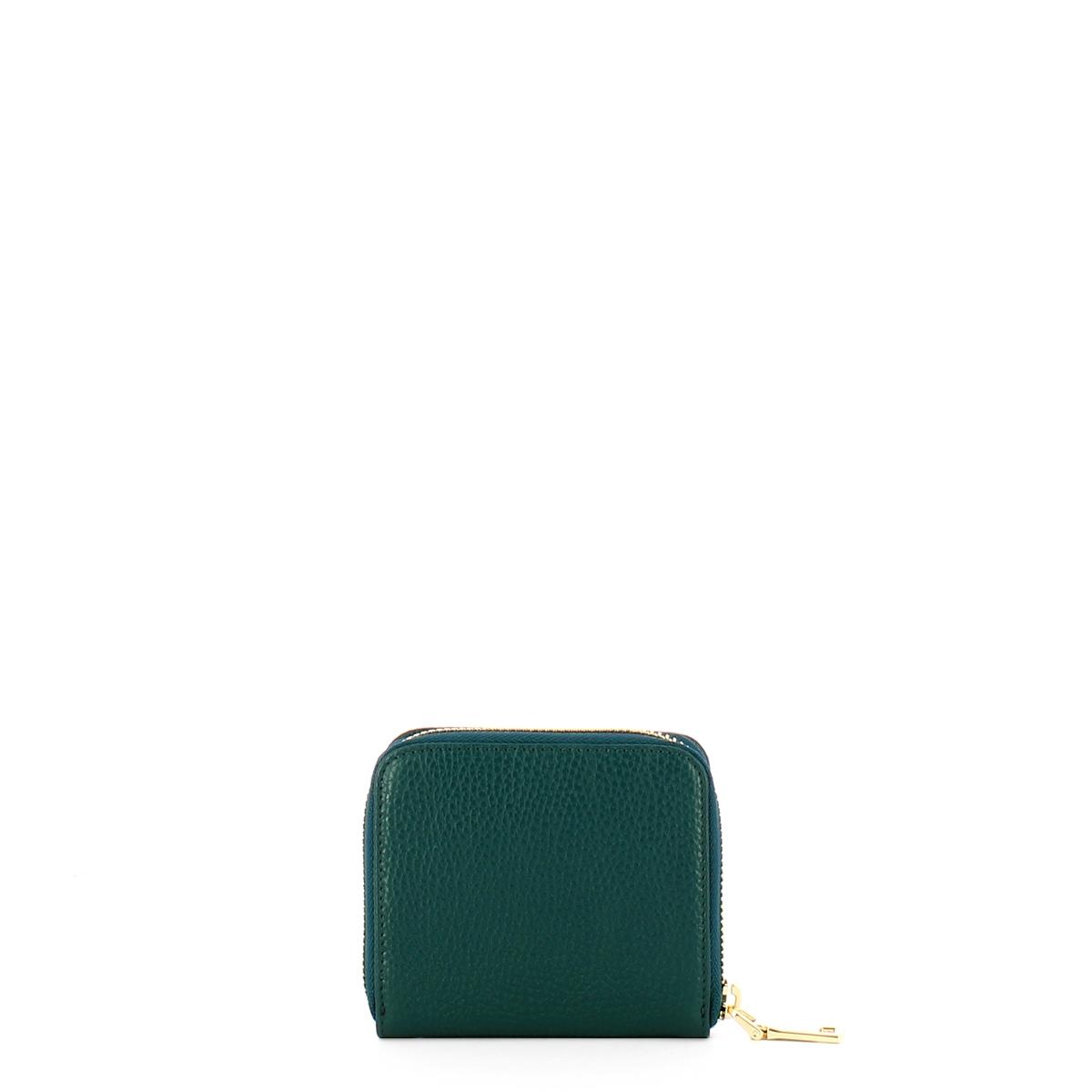 Iuntoo Portafoglio Piccolo con zip Armonia Petrolio - 2