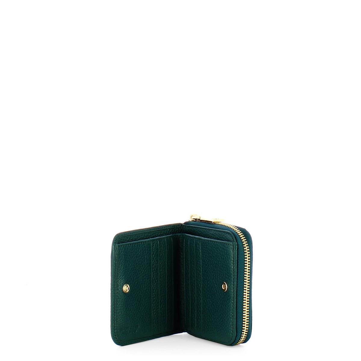 Iuntoo Portafoglio Piccolo con zip Armonia Petrolio - 3