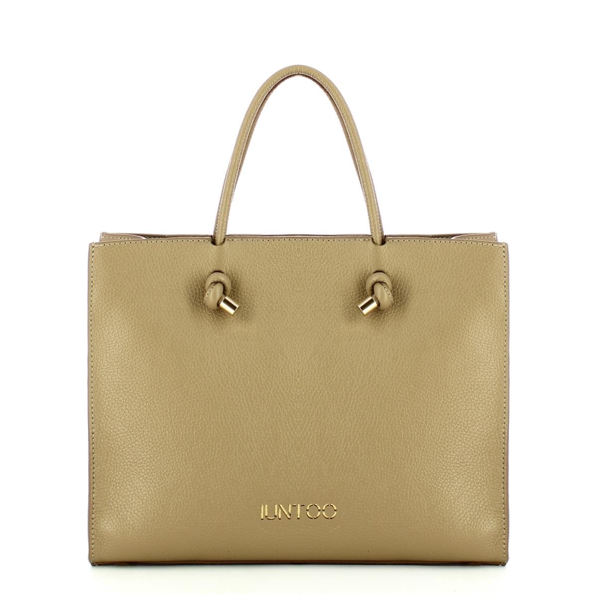 Iuntoo Borsa a mano Nodo Armonia Grande Grigio Fossile - 1