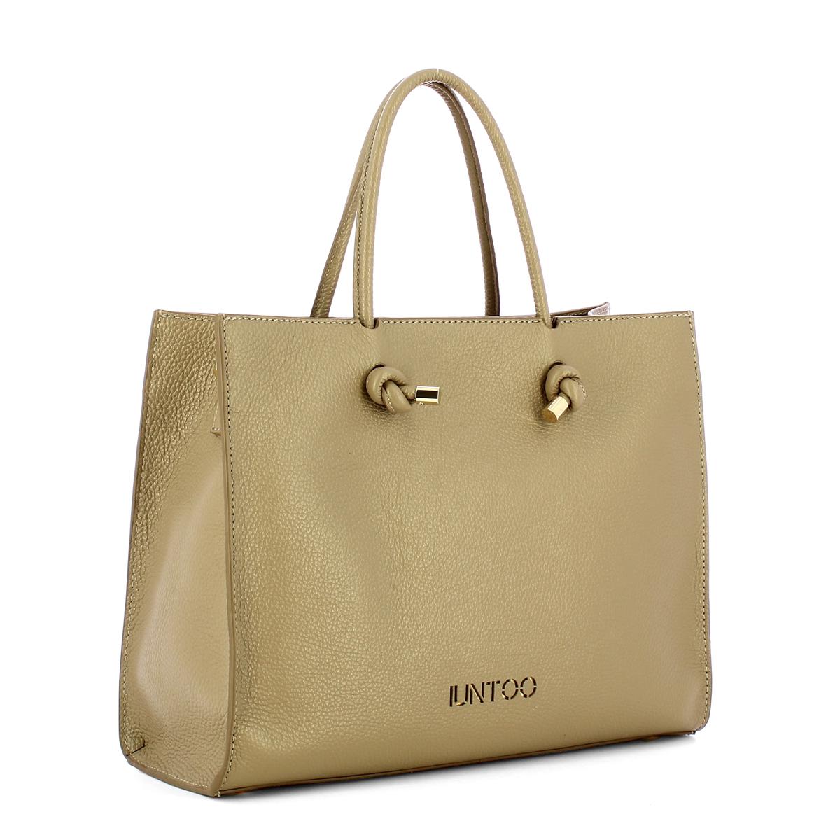 Iuntoo Borsa a mano Nodo Armonia Grande Grigio Fossile - 2