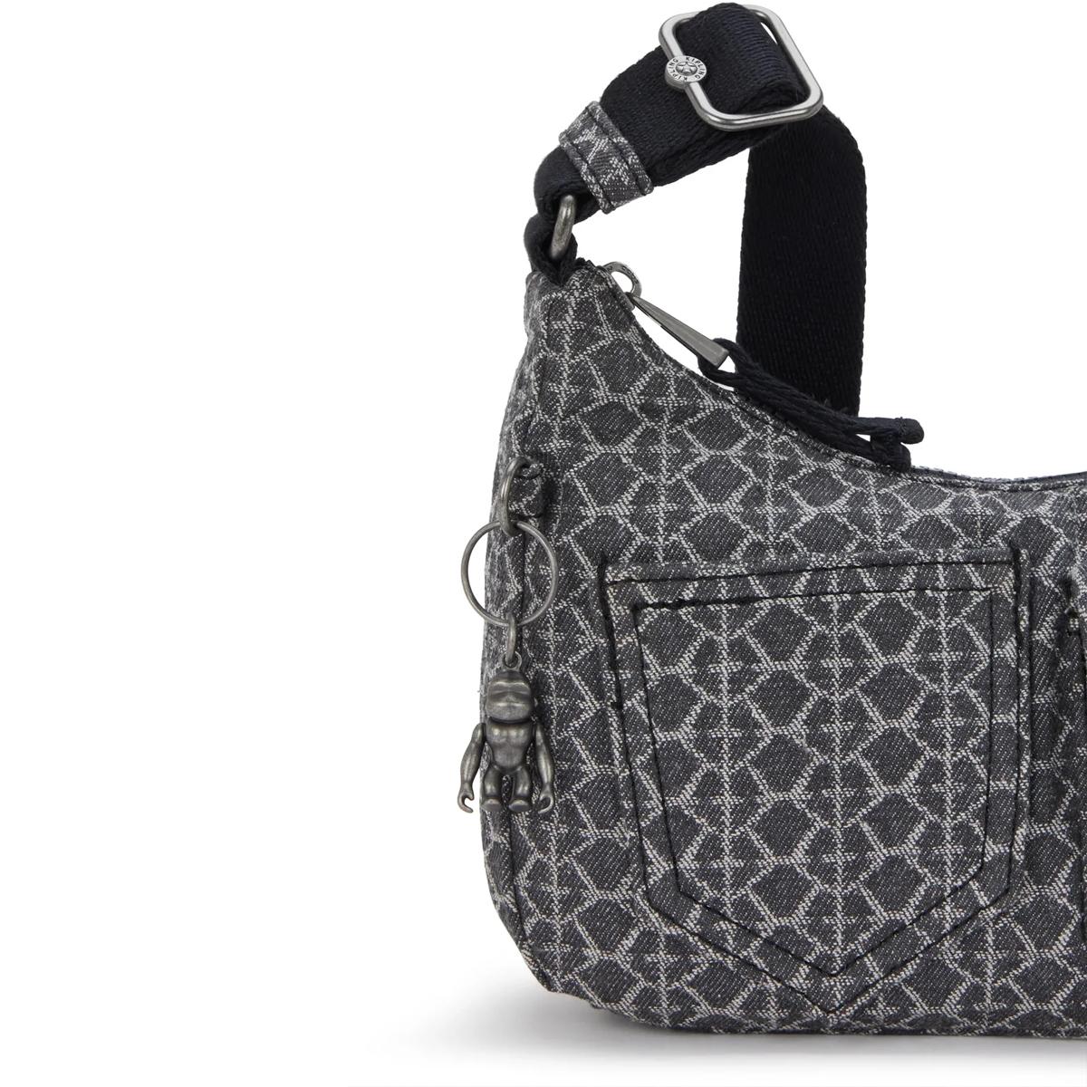 Kipling Tracolla Kenda Grey Denim Jacquard - 4