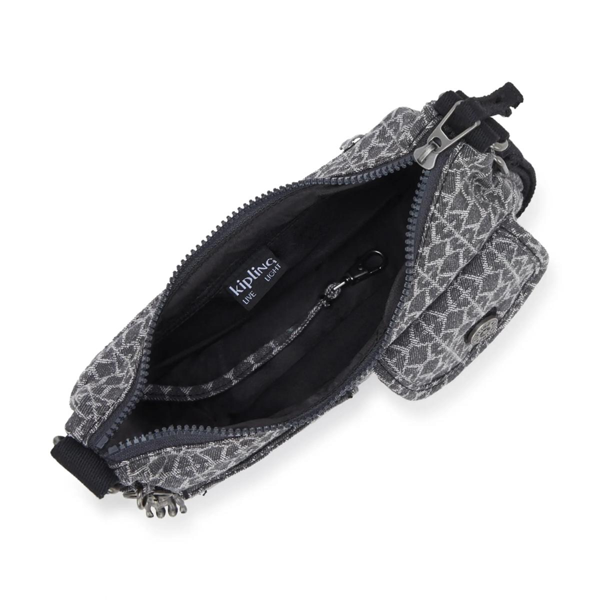 Kipling Tracolla Kenda Grey Denim Jacquard - 5