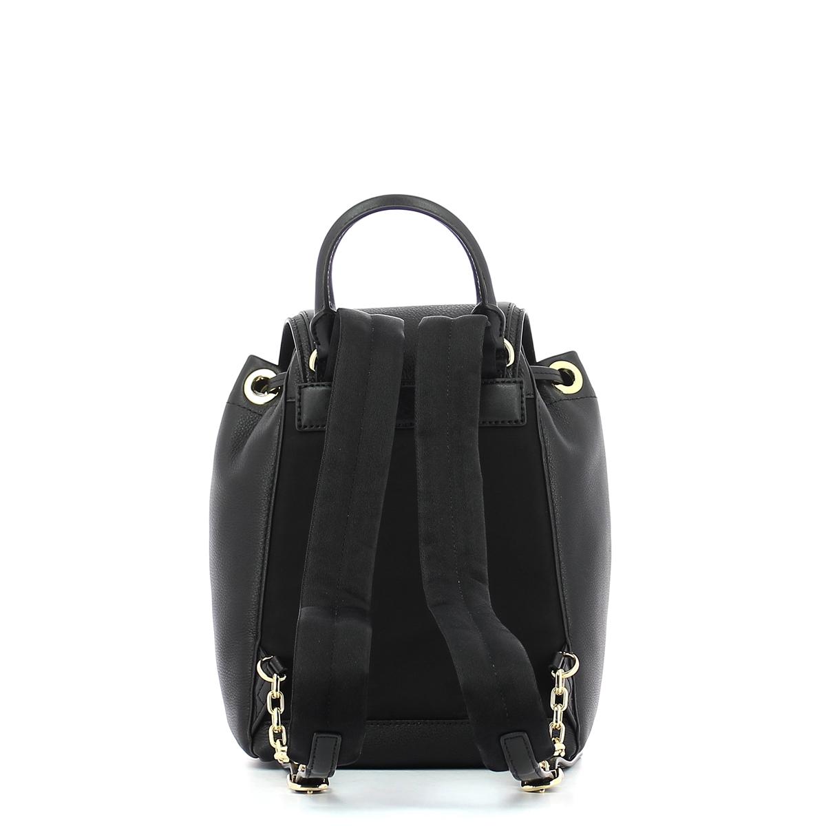 Beacon Small Leather Backpack-BLACK-UN